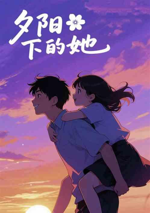 夕阳下的她